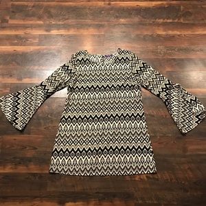 Trumpet sleeve dress